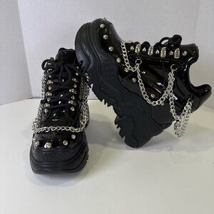 Anthony Wang Space Candy Chains Stud Platform SNEAKER Women Size 6 Punk Cosplay
